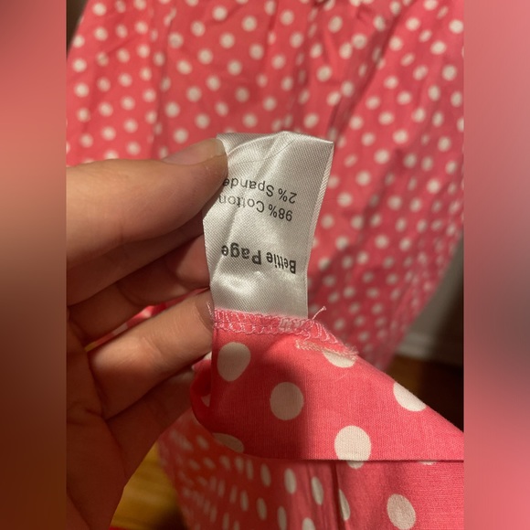 NWT Bettie Page Vintage Reproduction Pink & White Polkadot Playsuit Set - Picture 2 of 11